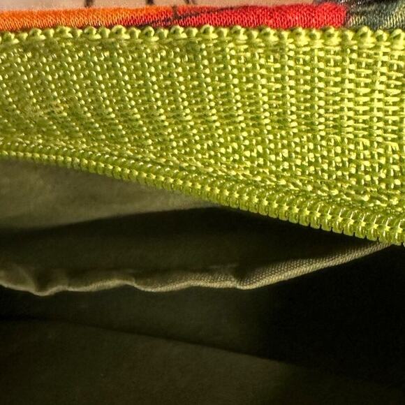 Island Patchwork Bag Wooden Handle Purse - Picture 6 of 12